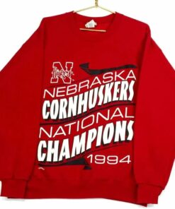 Vintage 90S Nebraska Cornhuskers Football Sweatshirt, Nebraska Cornhuskers Sweater, University Of Nebraska State Sweatshirt Hoodie Tshirt