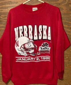 Vintage 90S Nebraska Football Crewneck Sweatshirt, Nebraska Cornhuskers Huskers Sweater, University Of Nebraska Sweatshirt Gifts for Fans