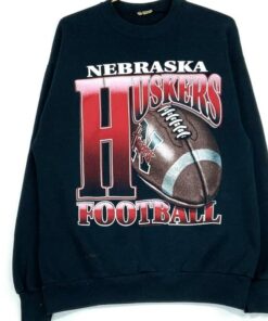 Vintage 90S Nebraska Huskers Football Crewneck Sweatshirt, Nebraska Huskers Sweater, University Of Nebraska State Sweatshirt Hoodie