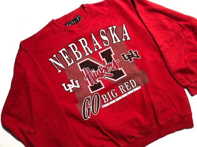 Vintage 90'S Nebraska Huskers Sweatshirt, Vintage 90S Shirt, Gift For Her, Gift For Him