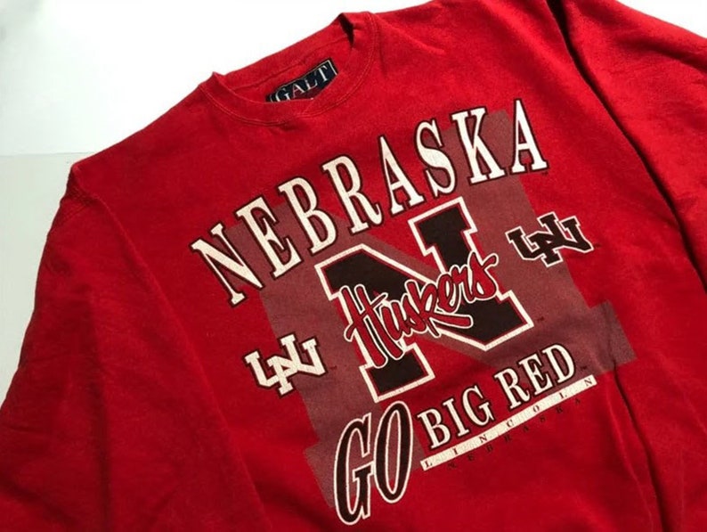 Vintage 90'S Nebraska Huskers Sweatshirt, Vintage 90S Shirt, Gift For Her, Gift For Him