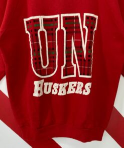 Vintage 90S University Nebraska Sweatshirt Nebraska Crewneck Nebraska Cornhuskers Sweater Nebraska Cornhuskers Print Logo