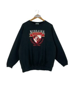 Vintage 90S University Of Nebraska Huskers Football National Champion 1994 - 1995 Print Pullover Crewneck