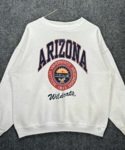 Vintage 90s Arizona Wildcats Sweatshirt College Sports Crest Logo Faded USA