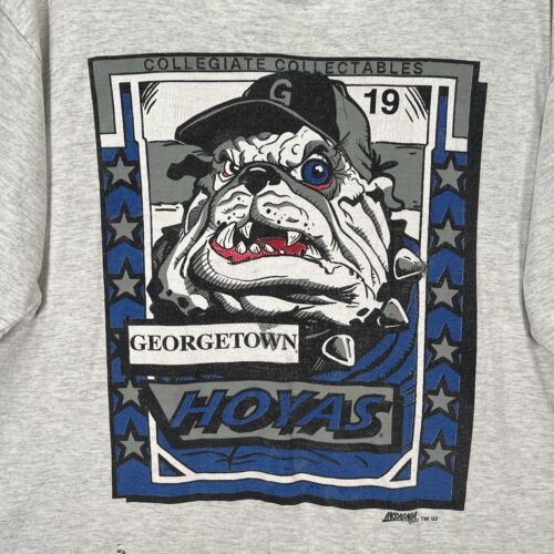 Vintage 90s College Sports T Shirt Graphic Big Print Georgetown Georgia USA