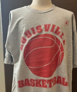 Vintage 90's Converse Louisville Cardinals Basketball Grey T Shirt Size