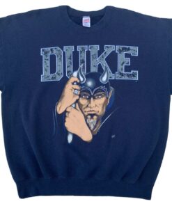 Vintage 90s Duke Blue Devil Football Sweatshirt Crewneck, Duke University Football Hoodie Sweater, University Duke Football Sweatshirt Shirt