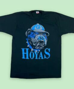 Vintage 90s Georgetown Hoyas College Mascot T-Shirt