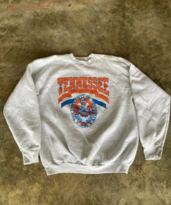 Vintage 90s Grey Tennessee Volunteers Sweatshirt Crewneck Hoodie Gifts For Fans