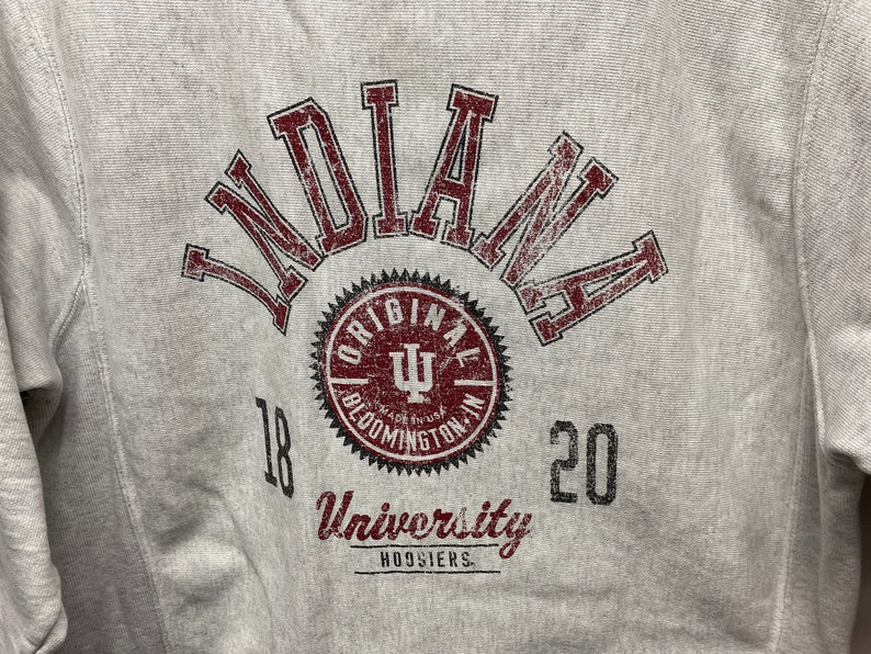 Vintage 90s Indiana Hoosiers Reverse Weave Champion Sweatshirt Crewneck IU, College Student Gift