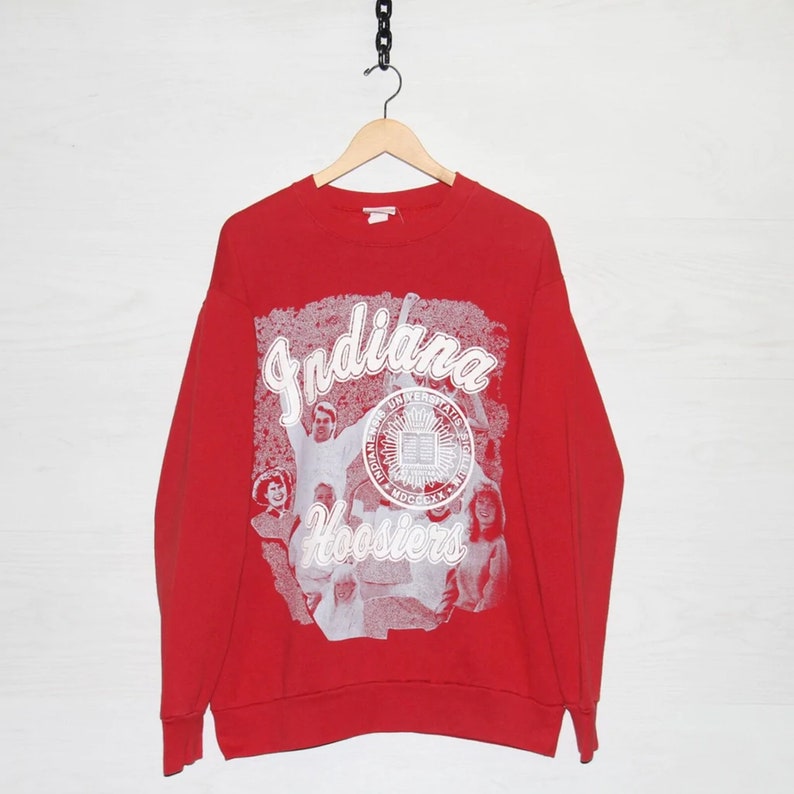 Vintage 90s Indiana University Crewneck Sweatshirt, Vintage 90s Indiana University Shirt, Indiana T-Shirt Hoodie