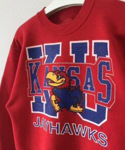 Vintage 90s Kansas University Jayhawks Crewneck Sweatshirt, Kansas Jayhawks Shirt, Kansas Jayhawks Hoodie, Gift For Her, Gift For him
