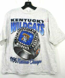Vintage 90s Kentucky Wildcats Champions Grey Graphic TShirt