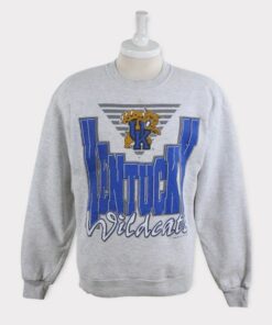 Vintage 90s Kentucky Wildcats Sweatshirt Kentucky Wildcats Crewneck Kentucky Sweater Pullover University Kentucky Print Logo Blue Small