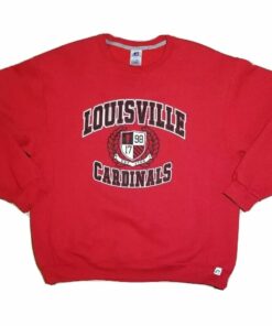 Vintage 90s Louisville Cardinals Russell Athletic Red Crewnek Sweatshirt