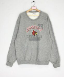 Vintage 90s Louisville Cardinals Sweatshirts Louisville Sweater Grey Louisville Crewneck Pullover Louisville Jumper