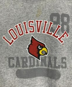 Vintage 90s Louisville Cardinals Sweatshirts Louisville Sweater Grey Louisville Crewneck Pullover Louisville Jumper