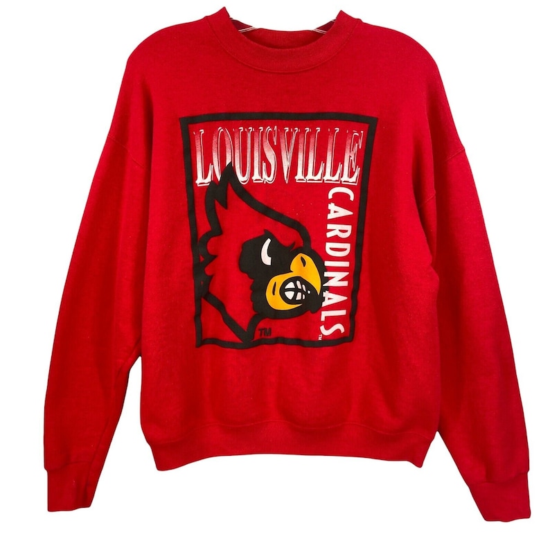 Vintage 90s Louisville State Hoodie, University Of Louisville Football Sweatshirt Tshirt