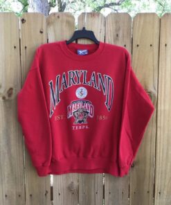 Vintage 90s Maryland University Terps Sweatshirt, Vintage Shirt, T shirt, Hoodie