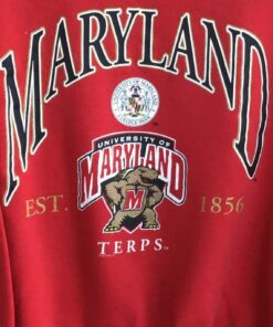 Vintage 90s Maryland University Terps Sweatshirt, Vintage Shirt, T shirt, Hoodie