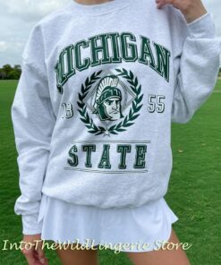 Vintage 90s Michigan State Crewneck Sweatshirt, University of Michigan Sweatshirt, Football Fan Sweatshirt, University Fan Football Shirt