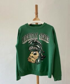Vintage 90s Michigan State Spartans University Football Sweatshirt, Michigan State Shirt, Michigan State Hoodie, Gift For Her, Gift For Him