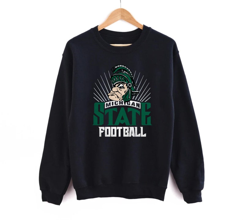 Vintage 90s Michigan State Sweatshirt, Michigan State Sweatshirt Hoodie Shirt