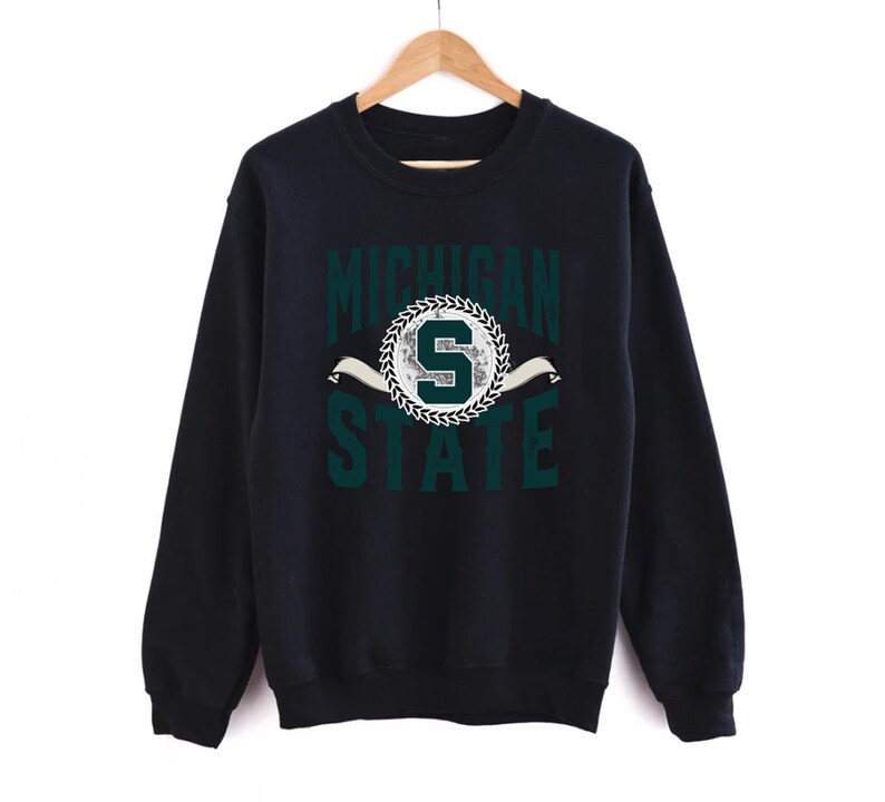 Vintage 90s Michigan State Sweatshirt, Michigan university Hoodie Shirt