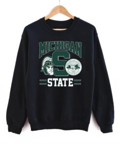 Vintage 90s Michigan State University Spartans Sweatshirt Hoodie Shirt and Mug, Gift For Her, Gift For Him
