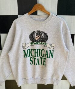 Vintage 90s Michigan State University Sweatshirt, Michigan State Sweater, Vintage 90s Shirt, Gift For Her, Gift For Him, Michigan State Shirt