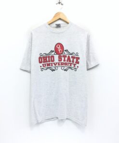 Vintage 90's Ohio State University T-shirt Big Logo OSU Columbus Signal Sports Single Stitch University Shirt Buckeyes NCAA