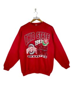 Vintage 90s Rose Bowl 1997 Ohio State University Buckeyes NCAA Pullover Crewneck