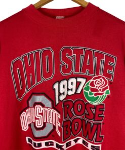 Vintage 90s Rose Bowl 1997 Ohio State University Buckeyes NCAA Pullover Crewneck