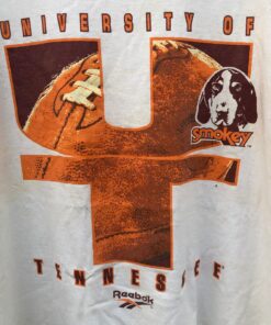 Vintage 90s Smokey Football America University Of Tennessee Sweatshirt T Shirt Made In USA