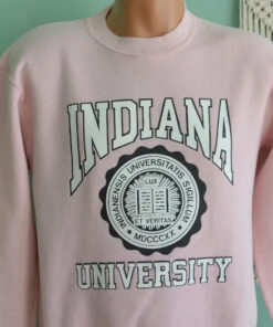 Vintage 90s Sweatshirt Indiana University IU Hoosiers School Seal Pullover, Hoodie, Shirt Full Size