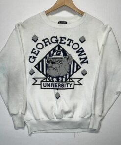 Vintage 90s Thrashed Distressed Georgetown Hoyas Sweatshirt Crewneck