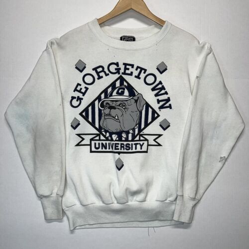Vintage 90s Thrashed Distressed Georgetown Hoyas Sweatshirt Crewneck