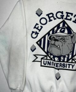 Vintage 90s Thrashed Distressed Georgetown Hoyas Sweatshirt Crewneck