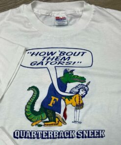 Vintage 90s UF Florida Gators Tshirt How Bout Them Gators Quarterback Sneek Sweatshirt