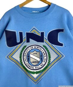 Vintage 90s UNC Nutmeg Mills University of North Carolina Crewneck Sweater Pullover Long Sleeve Sweatshirt