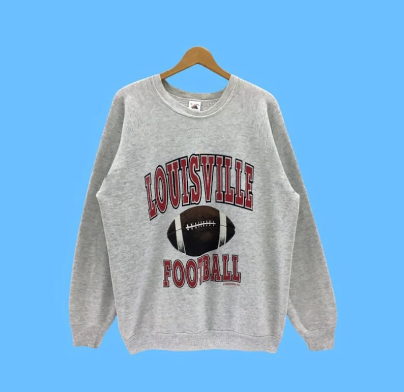 Vintage 90s University Louisville State Hoodie, Cardinals Football Sweatshirt Tshirt