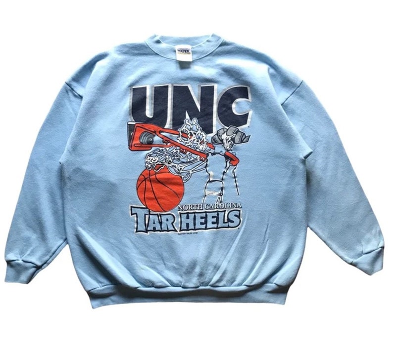 Vintage 90s University North Carolina Tar Heels Crewneck Sweatshirt, Gifts for Carolina Fan