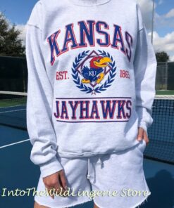 Vintage 90s University Of Kansas Crewneck Sweatshirt, Football Kansas Hoodie, Retro Kansas Fan Crewneck Sweatshirt, KU Game Day Sweatshirt