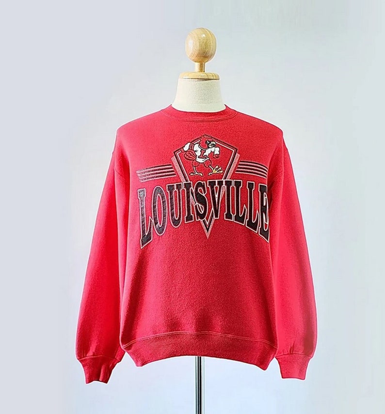Vintage 90s University Of Louisville Cardinals Sweatshirt, Vintage 90s T-Shirt, Gift For Her, Gift For Him
