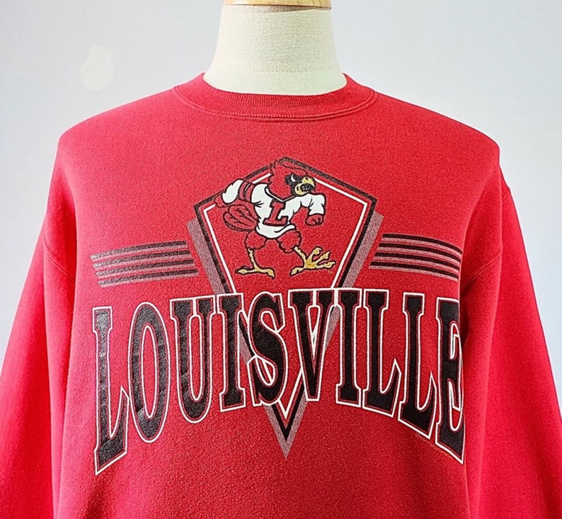 Vintage 90s University Of Louisville Cardinals Sweatshirt, Vintage 90s T-Shirt, Gift For Her, Gift For Him