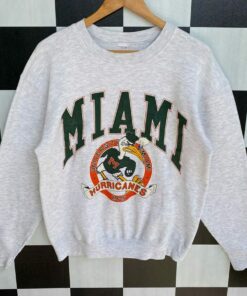 Vintage 90s University Of Miami Hurricanes Sweatshirt, Vintage 90s Shirt, Gift For Her, Gift For Him