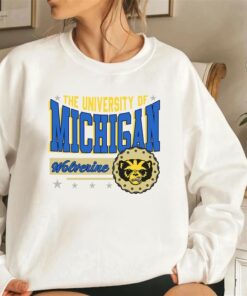 Vintage 90s University Of Michigan Wolverine Sweatshirt Hoodie Shirt, Gift for Him, Gift for Her