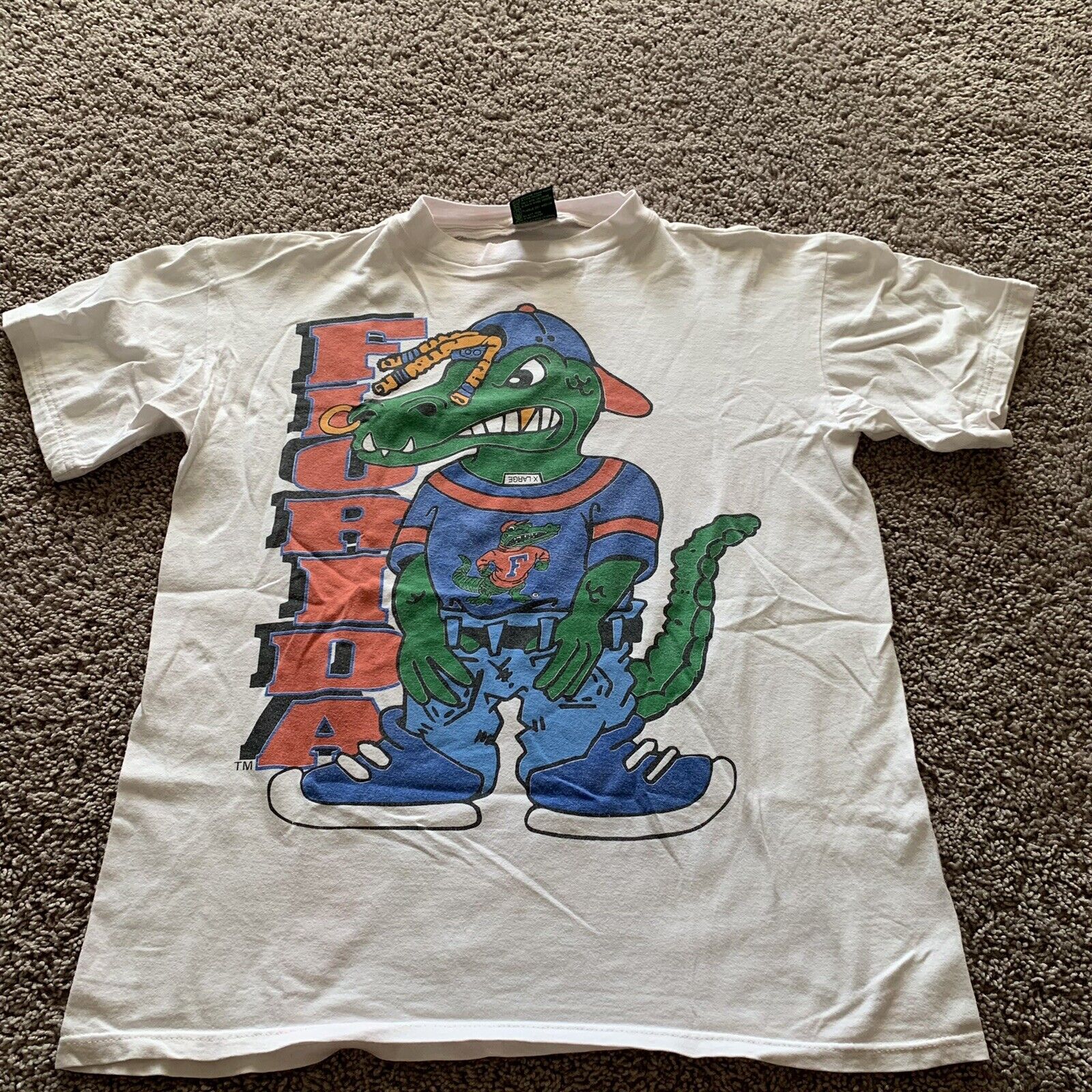 Vintage 90s University of Florida Fighting Gators T Shirt Sweatshirt Hoodie Made In USA