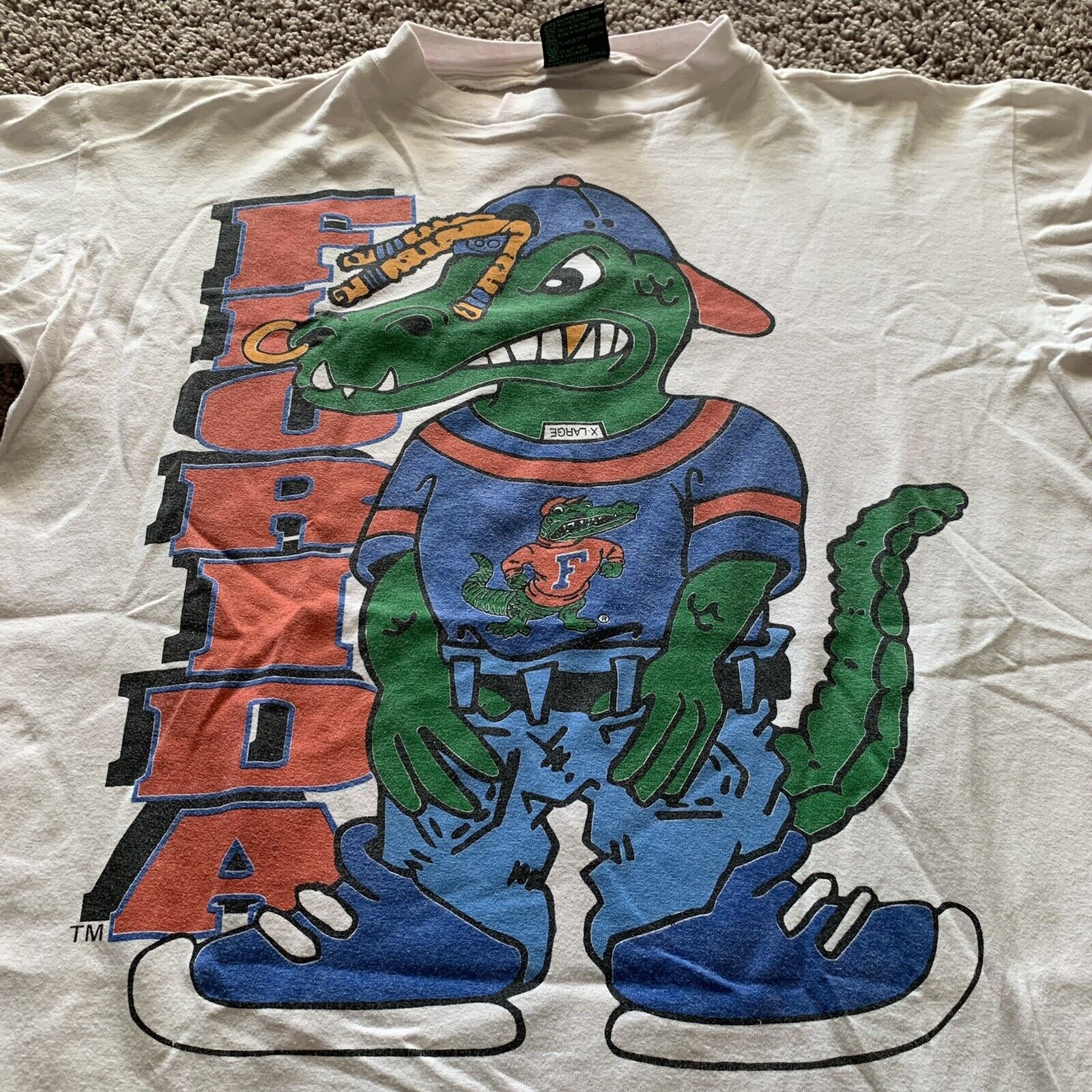 Vintage 90s University of Florida Fighting Gators T Shirt Sweatshirt Hoodie Made In USA