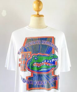 Vintage 90s University of Florida Gators T-shirt Sweatshirt Hoodie You Always Remember Your First Time